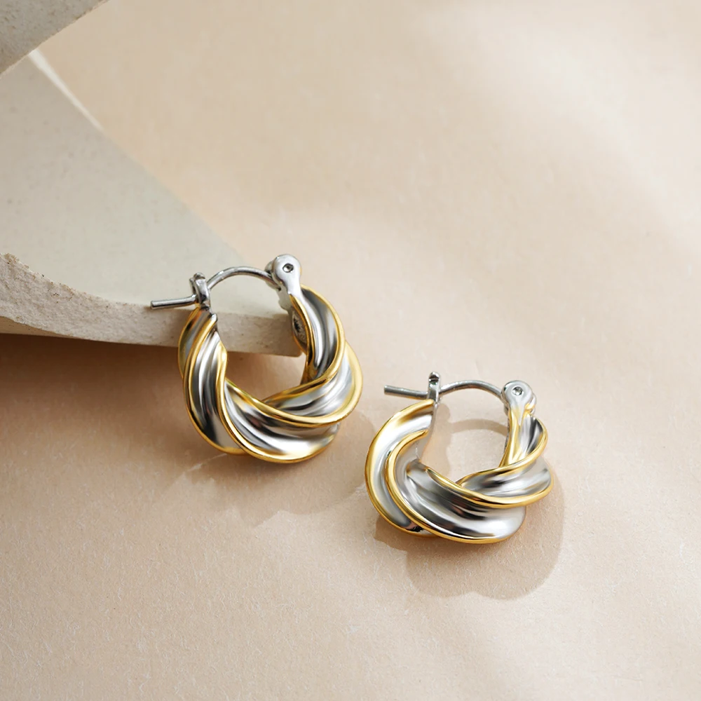 Панк-рок твист разноцветные массивные круглые серьги с круглой пряжкой для ушей