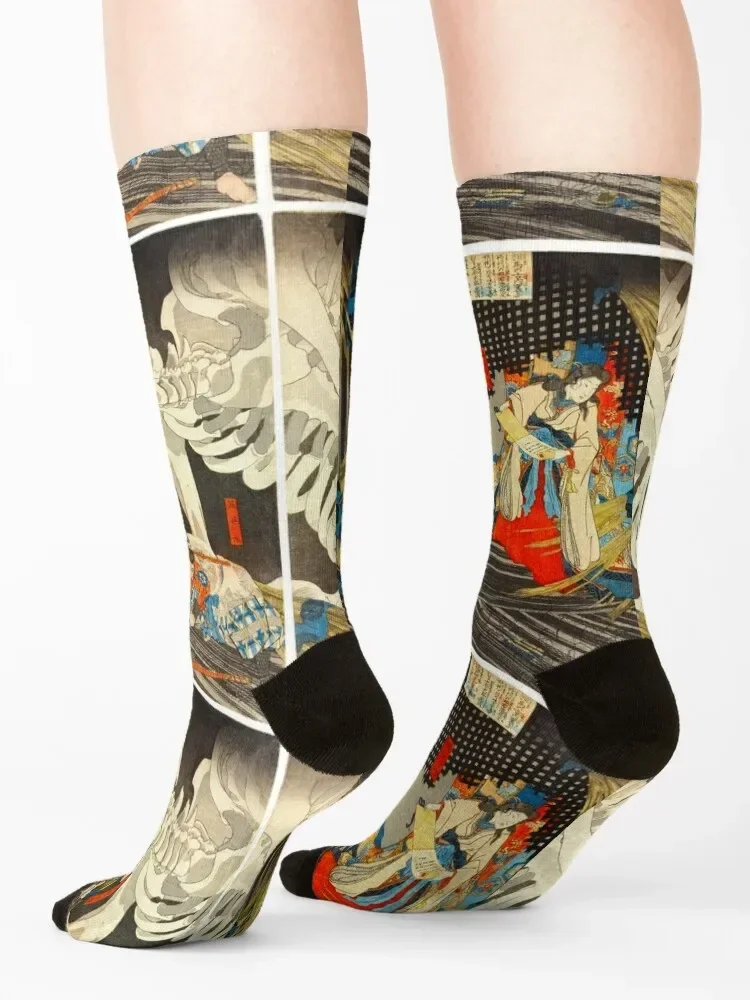 UTAGAWA KUNIYOSHI HD - Носки Takiyasha the Witch and Skeleton Spectre милые зимние носки мужские и женские