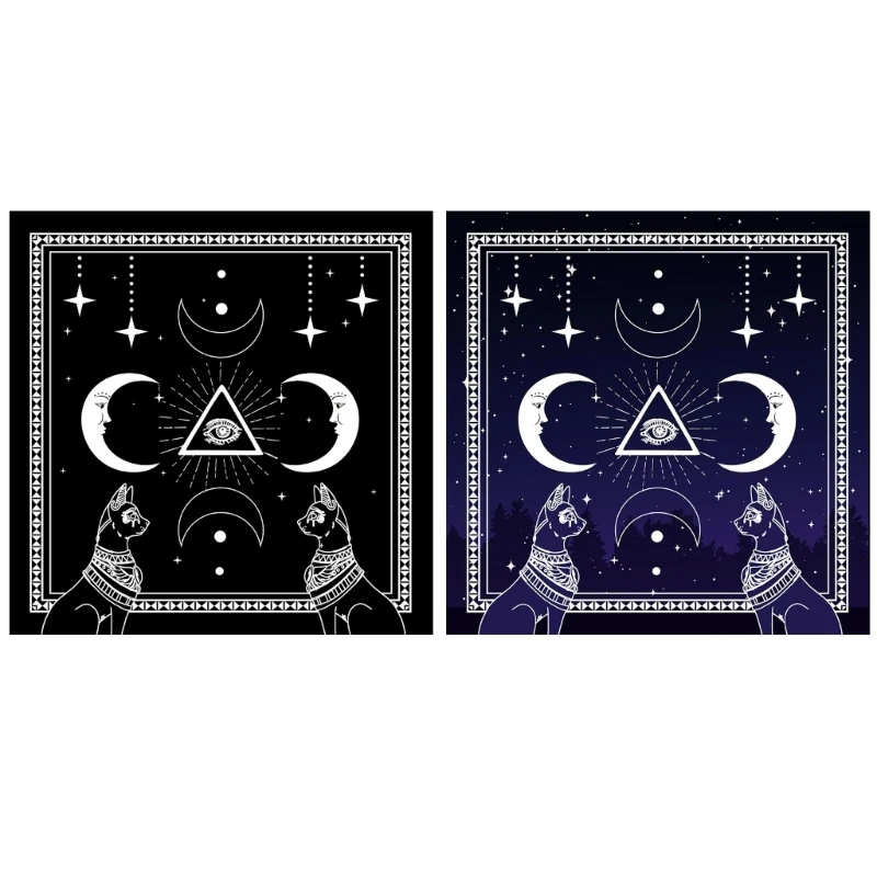 

Скатерть для ТАРО 19x19 дюймов, Настольная скатерть для Таро для гадания и настольных игр