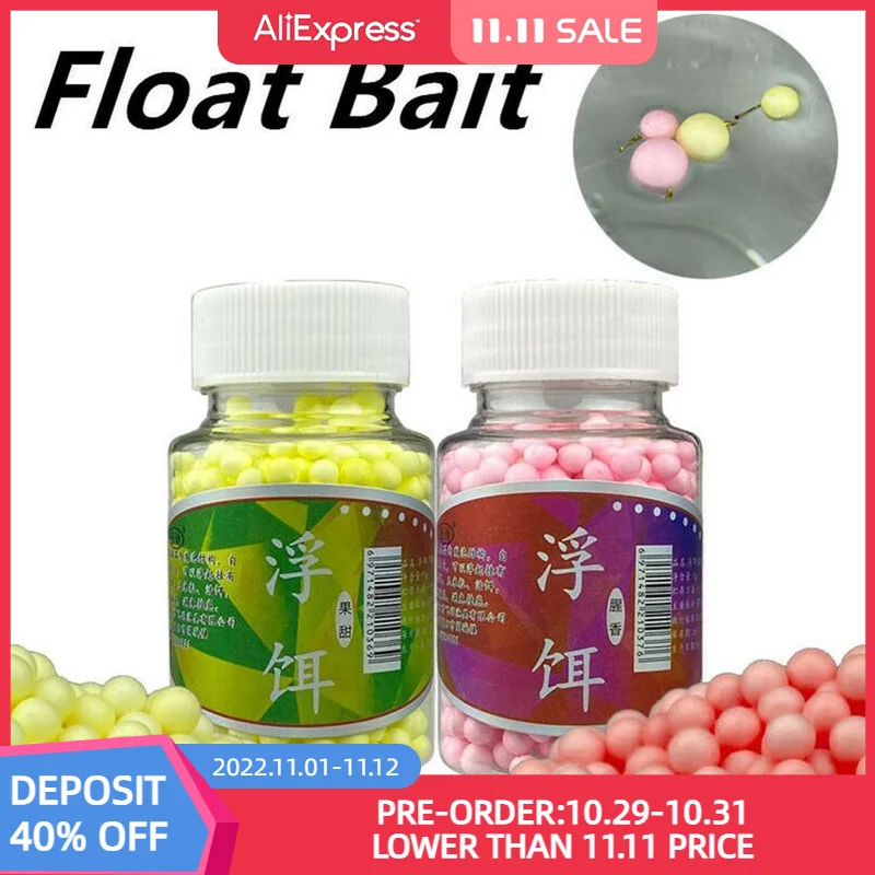 

Foam Floats Ball Beads Beans Carp Fishing Sweet Smell Floating Bottom Hair Rig Up Fishing Bait Fishing Bubble Bait Outdooor