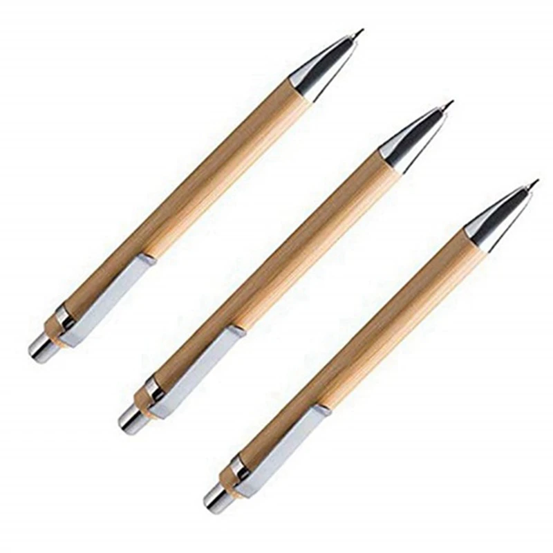 

100 шт./партия, бамбуковые шариковые ручки со стилусом
