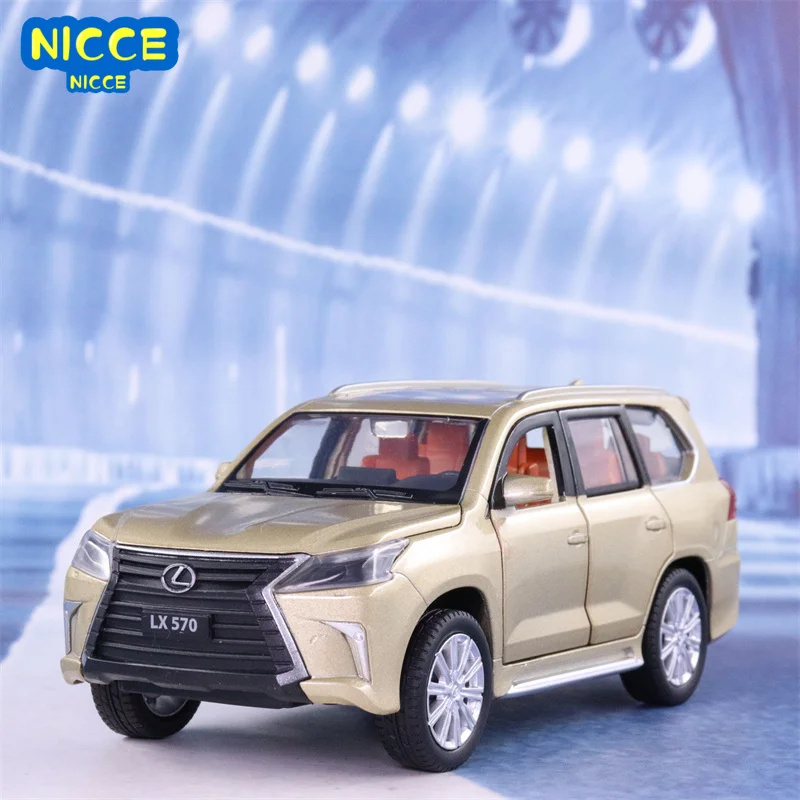 

Модель автомобиля из сплава Nicce 1:32 Lexus LX570, модель внедорожника, детский подарок на день рождения, Рождество, синий автомобиль A260