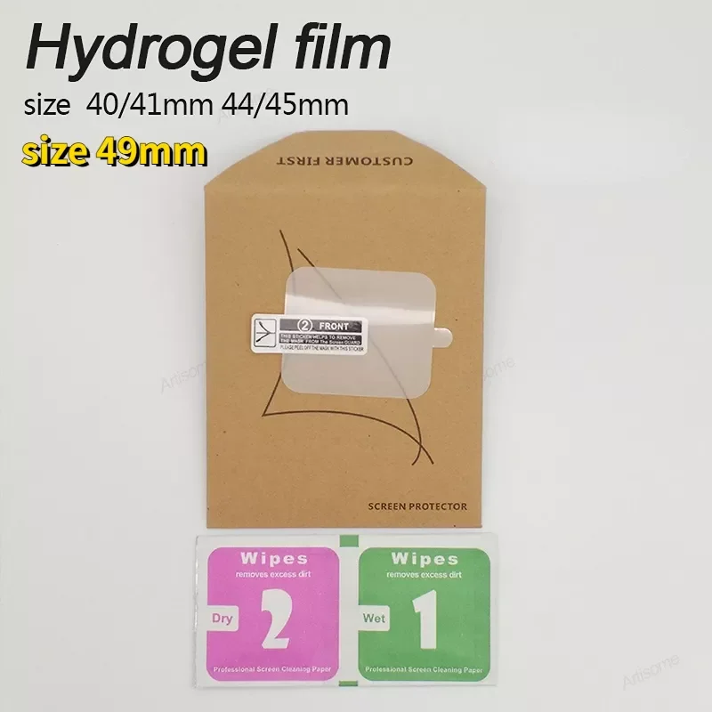 

Wholesale Hydrogel Film for Smart Watch 38/40/41mm (42/44/45mm) 49mm Protective Film for iWatch series Ultra 8 7 3 se 6 5 4 3 2