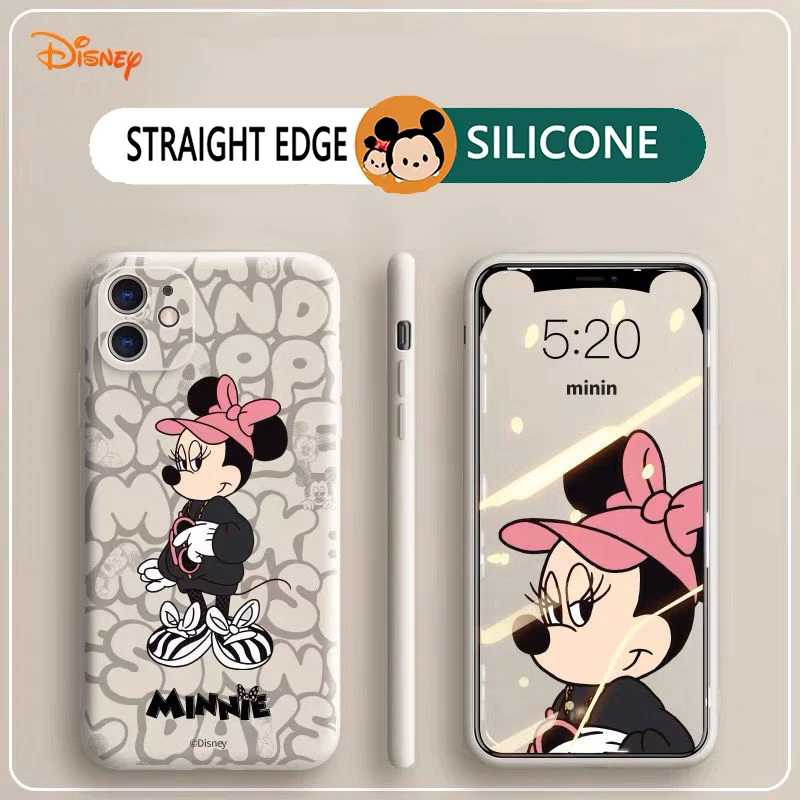 

DISNEY Phone Case For iPhone 11 13 12 Pro MAX Mini 6 6S 7 8 Plus X XR XS MAX SE 2020 5 Soft Silicone Mickey Anime Back Cover