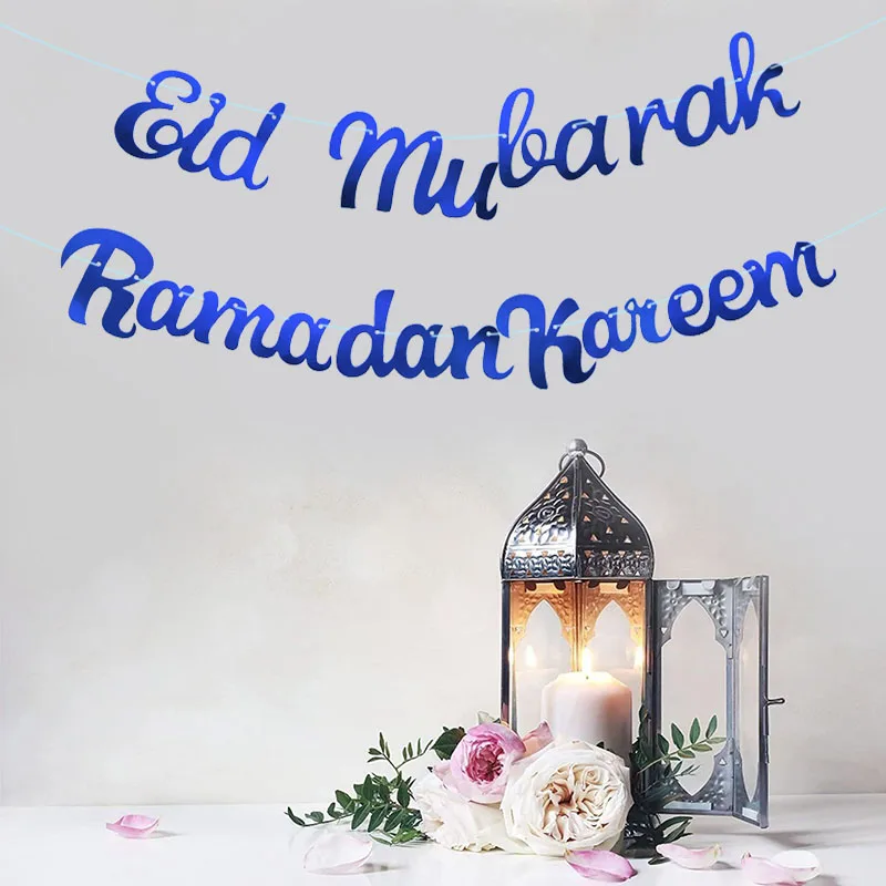 1 шт. Eid Mubarak Pull The Flag EID Рамадан Kareem баннер с надписью Мусульманский Исламский