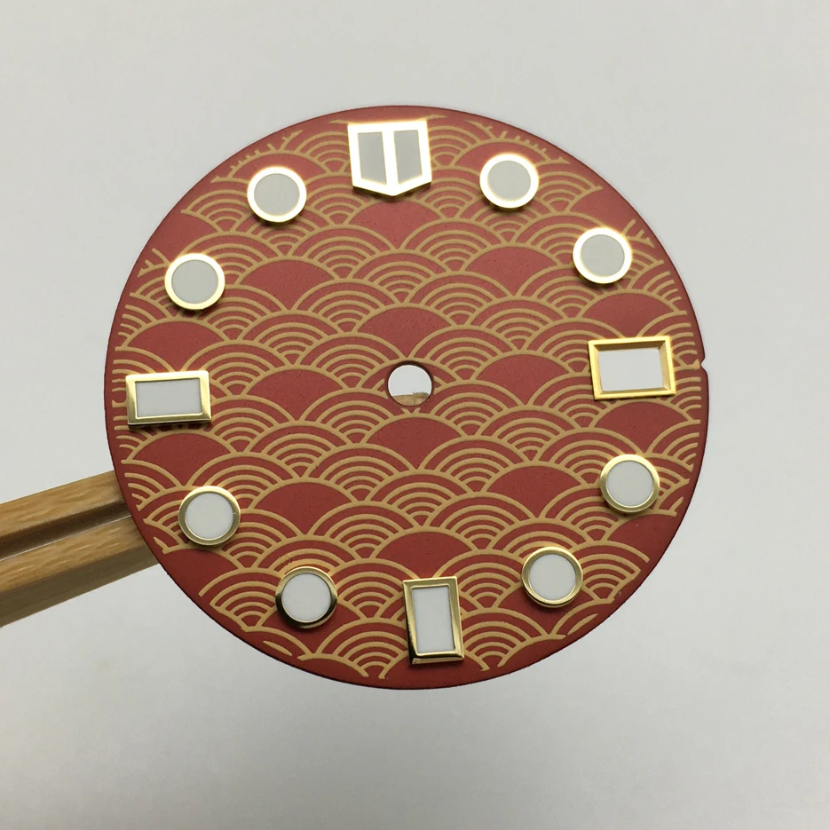 No Logo 28.5mm Watch Dial  Substitute Modified Dial Luminous Literal  for For NH35A Movement BD1 Men Watch Accessories