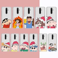 bandai crayon shin chan phone case for samsung a51 a52 a71 a12 for redmi 7 9 9a for huawei honor8x 10i clear case