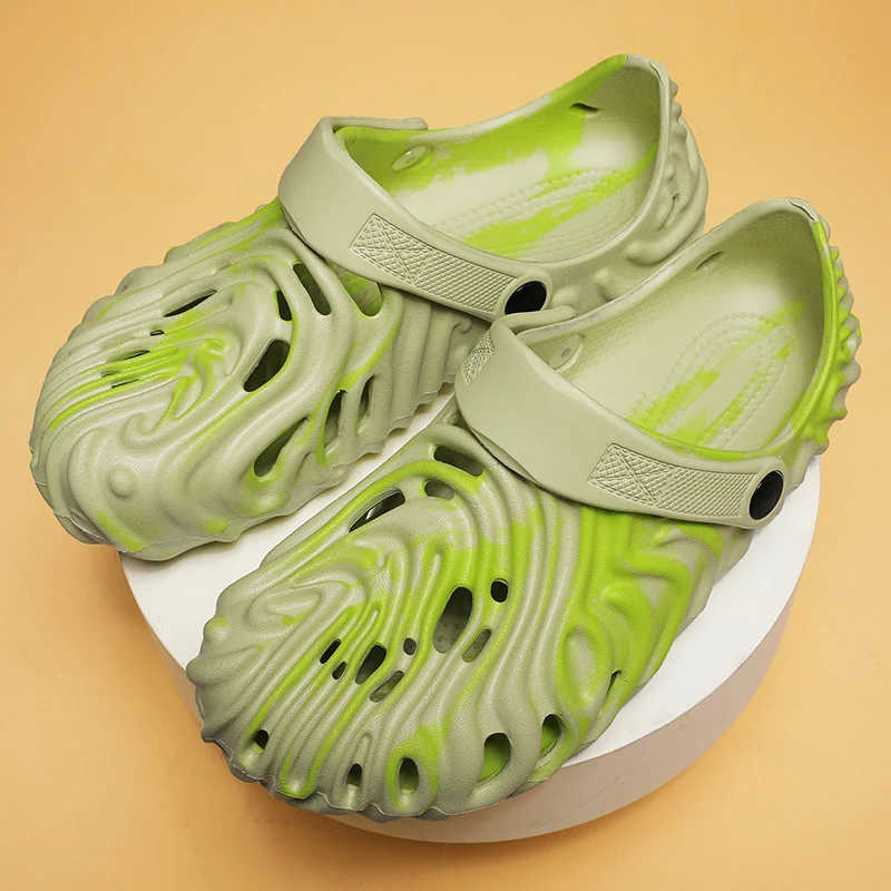 

Men Sandals Male Summer Slippers Shoes Pink Fashion Beach Sandals Casual Unisex Flat Slip On Flip Flops Women Hollow Shoes