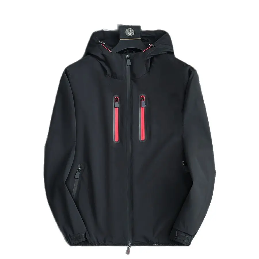 

High quality men's hooded zippered jacket Autumn/Winter men's casual jacket Men's windproof multi design M family jacket