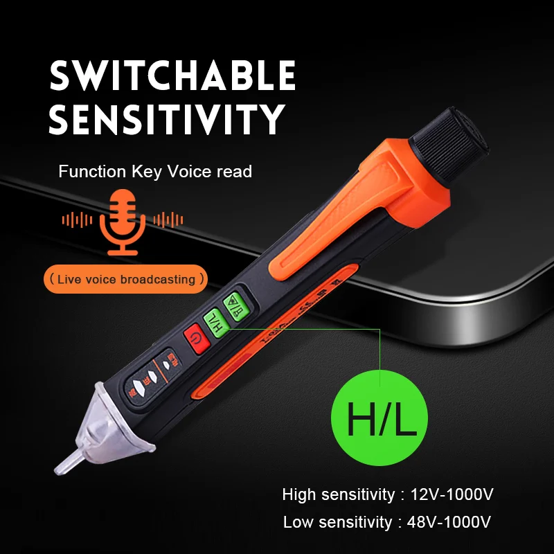 Детектор напряжения умный бесконтактный Тестер цепи ручка измеритель 12-1000 в ток