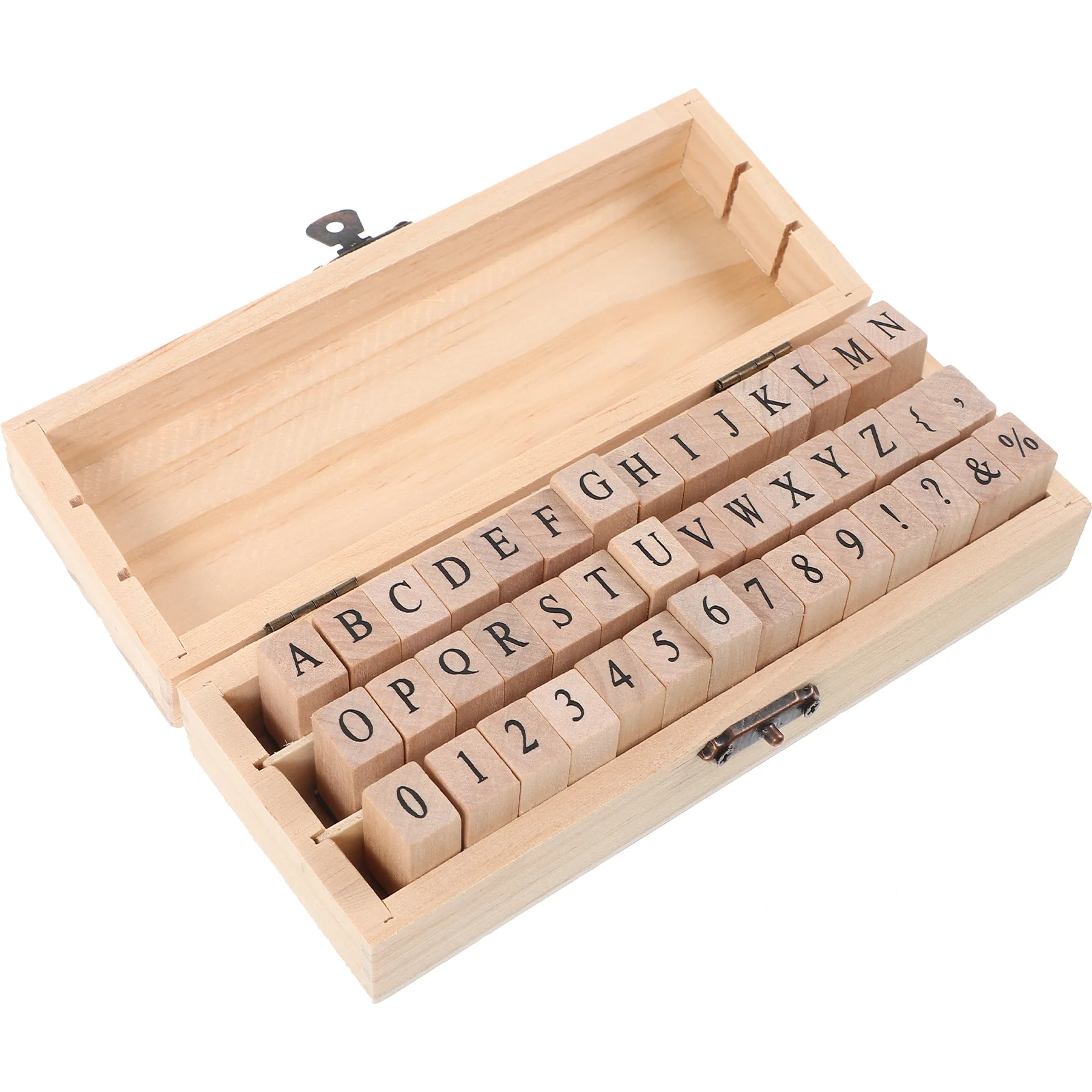 

Wooden Stamps Retro Storage Box Crafting Gadgets Small Vintage Crafts Labels Gifts