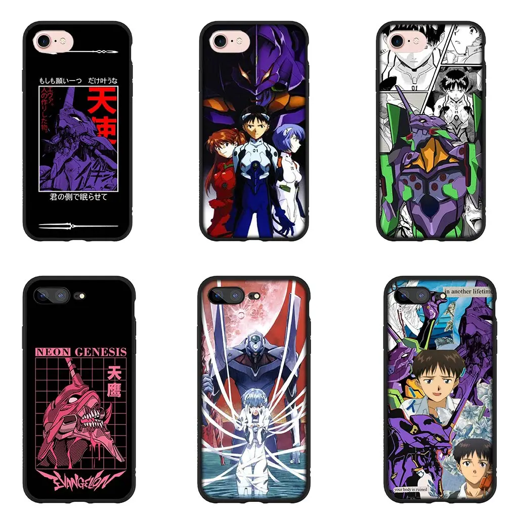 N-Neons G-Genesis E-Evangelions EVAs Case for Apple iPhone 16 11 Pro XS Max X XR 6 7 8 6S Plus + SE 2022 16+ Phone Cover Casing