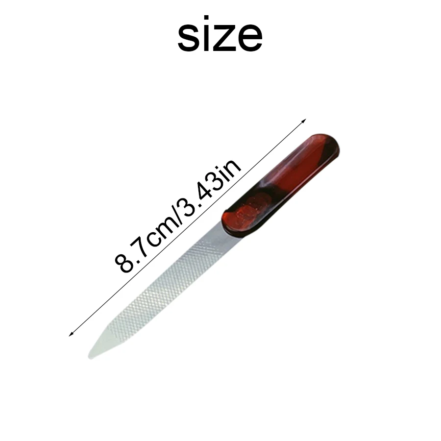 Металлические пилочки для ногтей натуральных из нержавеющей стали с острым