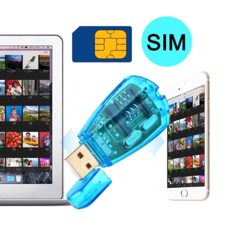 

USB SIM Copy/Cloner Kit SIM Card Reader GSM CDMA SMS Backup + CD Card Reader