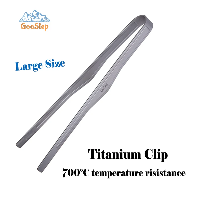 

GooStep Titanium Ultralight Grill BBQ Tongs Multipurpose Clip For Outdoor Camping Kitchen Barbecue Cooking Food Tableware