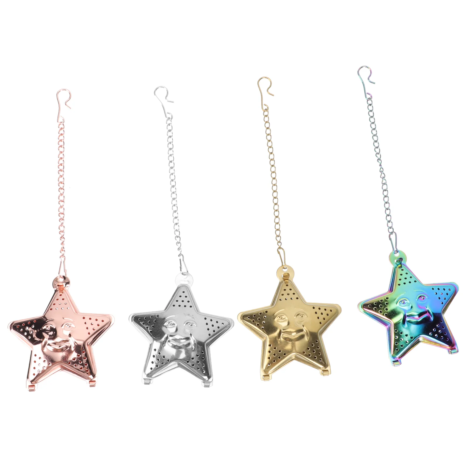 

Tea Strainer Infuser Filter Leafmesh Steeper Loose Novel Seasonings Tool Chainmetal Herb Floating Lovely Strainers Hanging