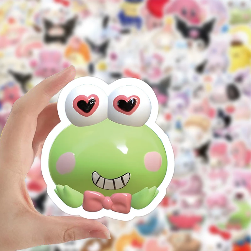

100pcs 3D Avatar Sanrio Sticker Cartoon Cute DIY Sticker Waterproof Anime Stickers Kuromi My Melody Laptop Sticker Kids Toys