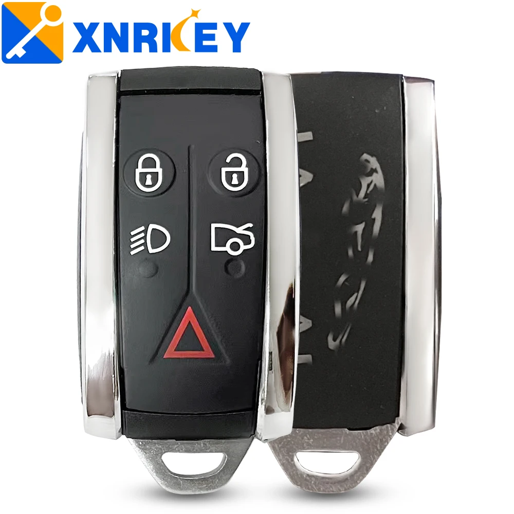 

XNRKEY Remote Car Key Shell Smart Auto Keyless Go Fob Case 5 Button For Jaguar XF XK XKR X-Type S-Type 2007 2008 2009 2010 2012