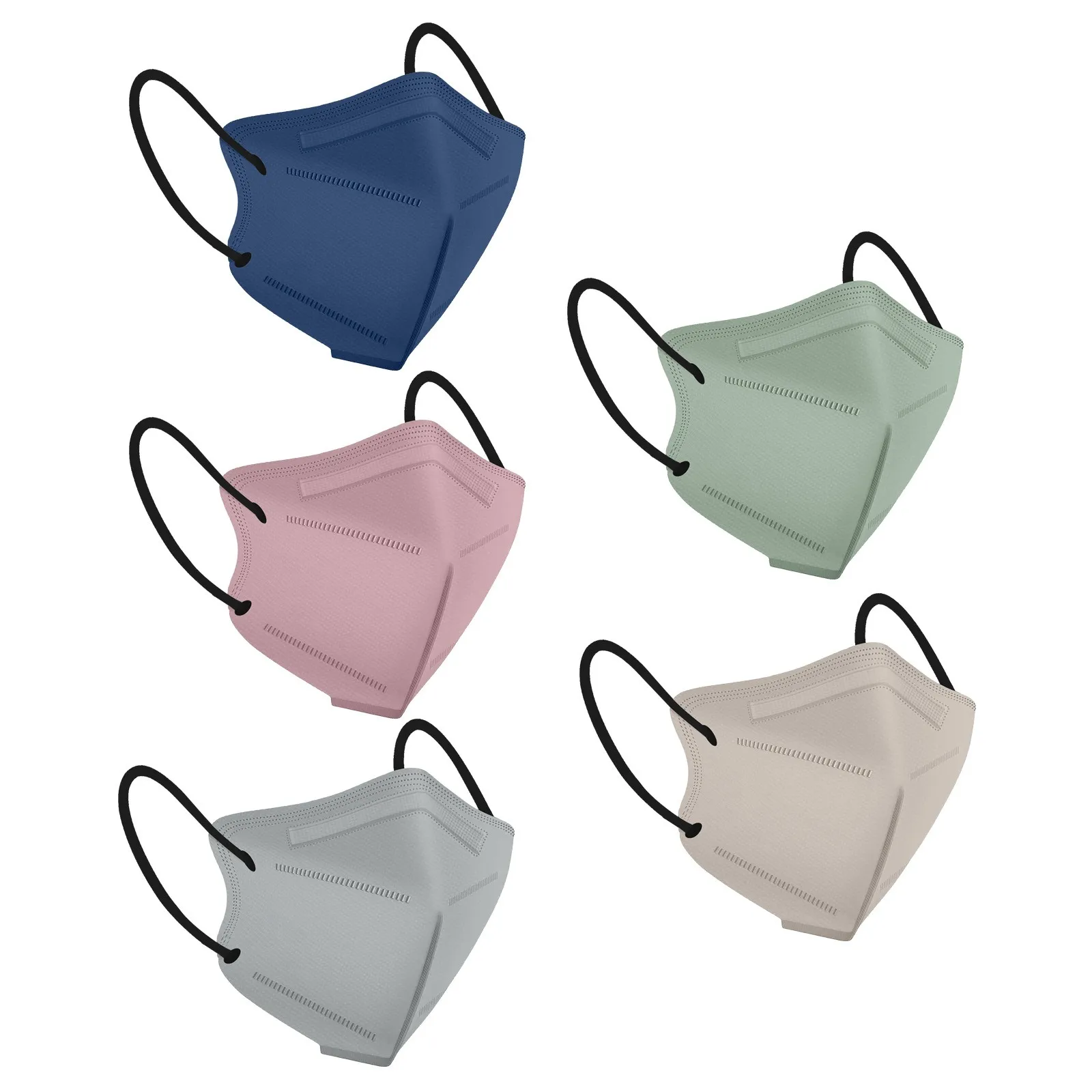 Morandi маска для взрослых FFP2 рот Kn95 маски 4-Lay Kn95mask 3D черные Fpp2 фильтр респираторные