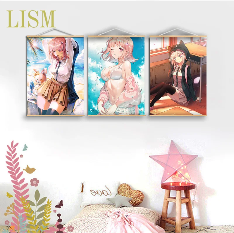 Danganronpa: Trigger Happy Havoc Nanami Chiaki HD Аниме Манга настенный постер из массива дерева