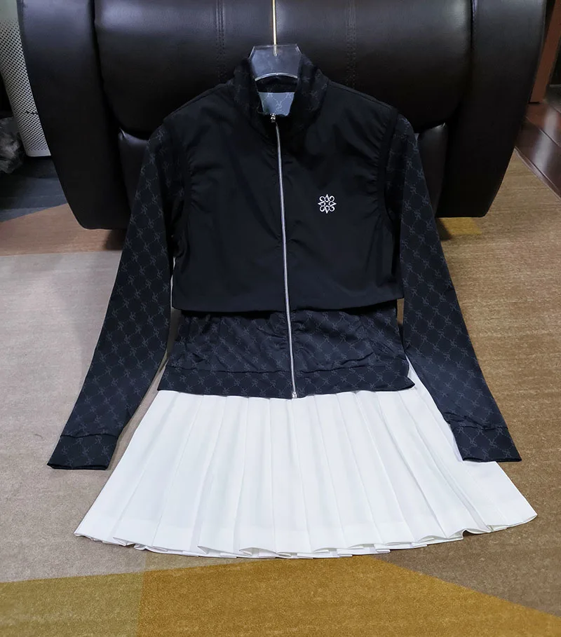 ST Andrew Golf Women's Spring/Summer Sunscreen Cardigan Coat Top A-line Pleated Umbrella Skirt Cry Set Makes You Slim