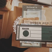 40 pcs vintage memo pad craft paper junk journal ephemera round seal diy label diary album scrapbooking material paper packs