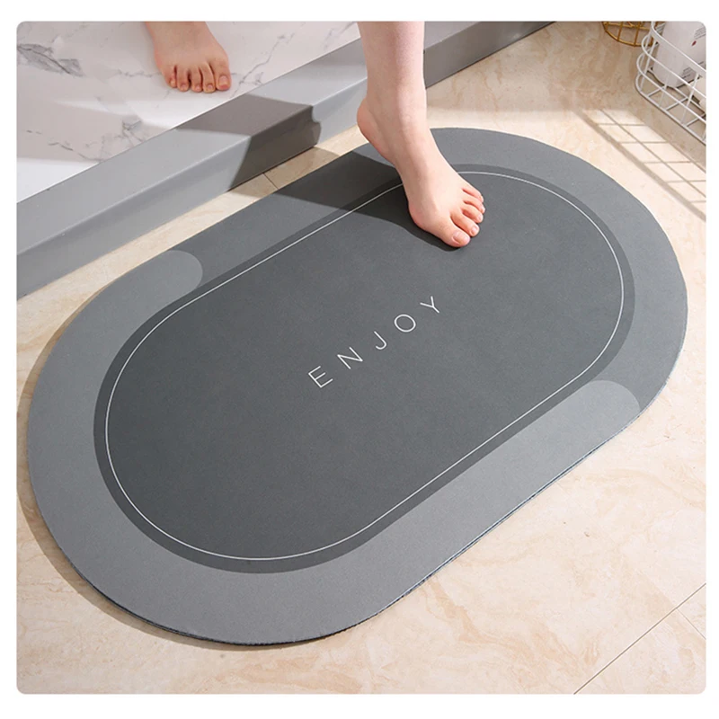 

Household Items Diatom Mud Cushion Door Mat Water Absorption Quick Dry Mat Toilet Door Mat Bathroom Toilet Non-slip Bathroom mat