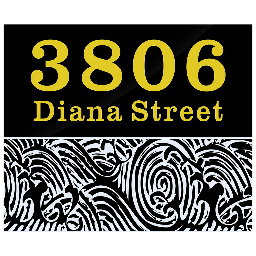 

BILEEDA Modern PVC Address Plaque Signage Exterior House Number Signs For Outdoor Home Apartments Street Name Mailbox Hotel
