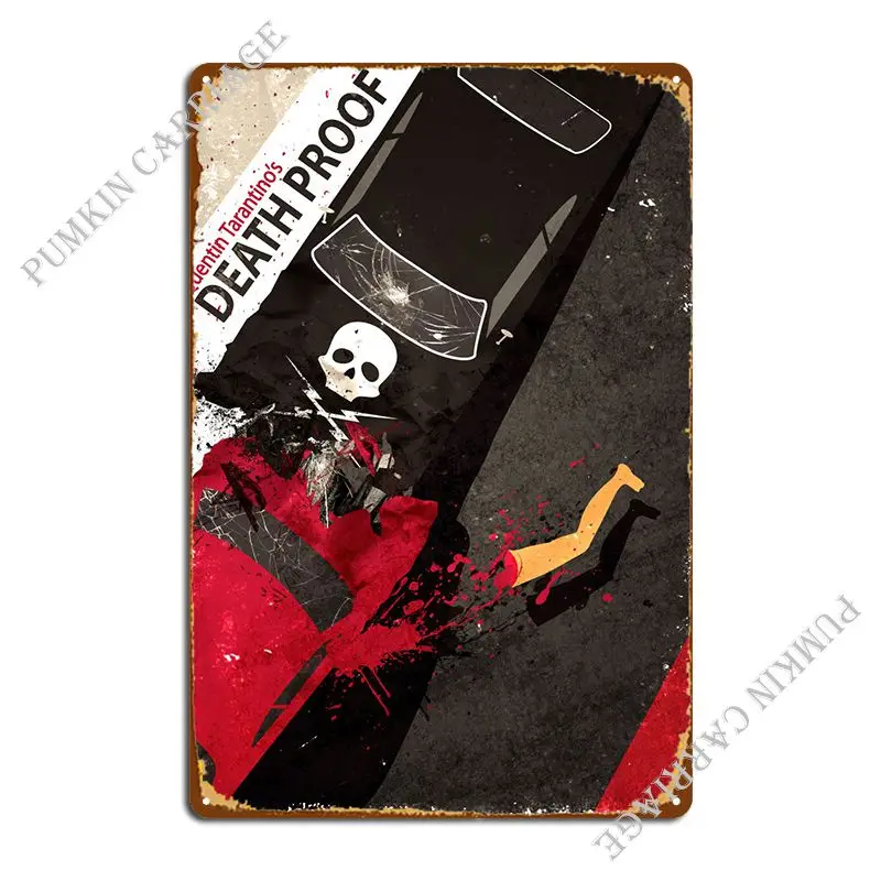 

Металлические знаки Death Proof Q Tarantino, забавный гаражный кинотеатр, кухонный жестяной плакат