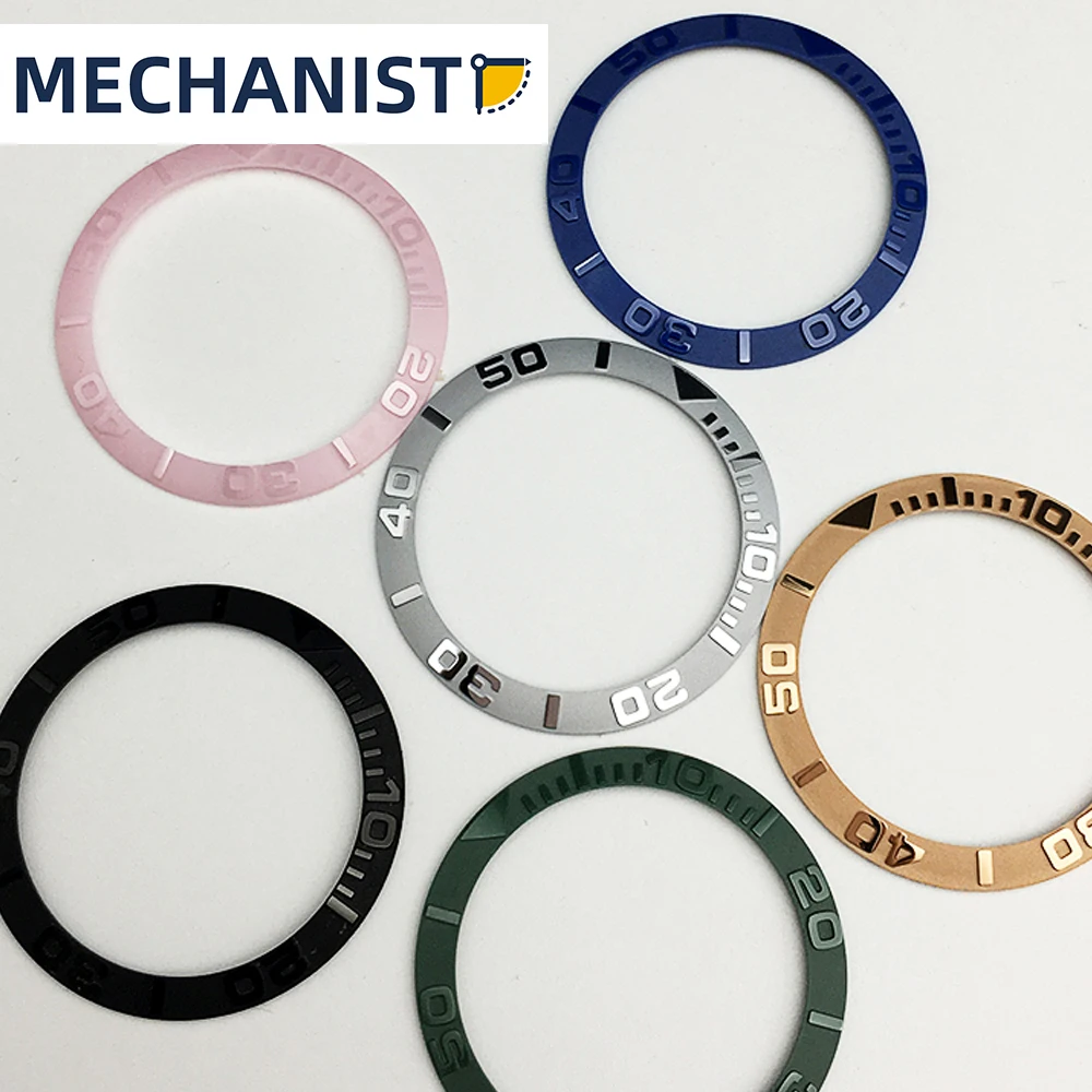 

Mechanic-Modified Accessories Stereo Convex 38mm Watch Ceramic Ring SUB Yacht Case High Quality Embossed Ring Mouth 30.5mm