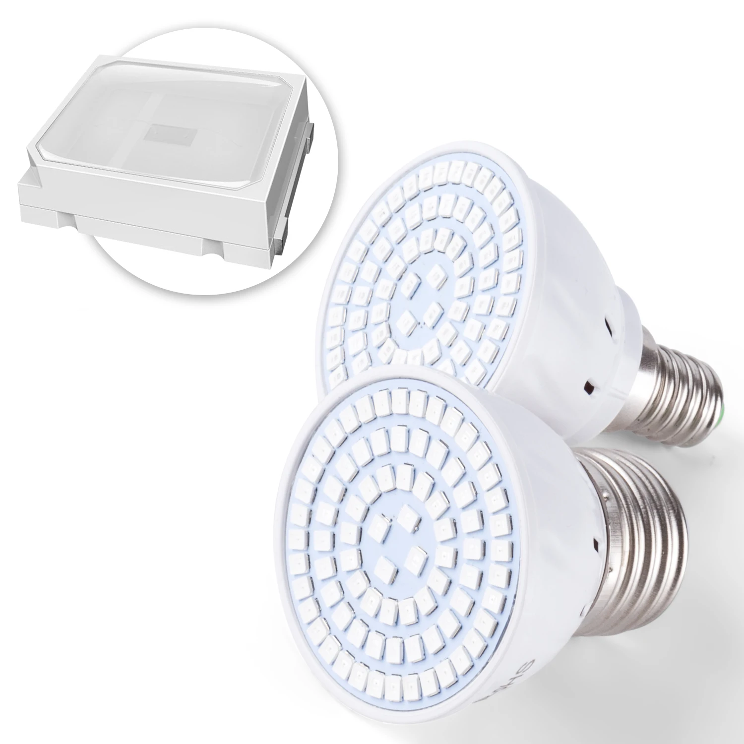 Светодиодная фитолампа полного спектра для выращивания растений E27 рост рассады