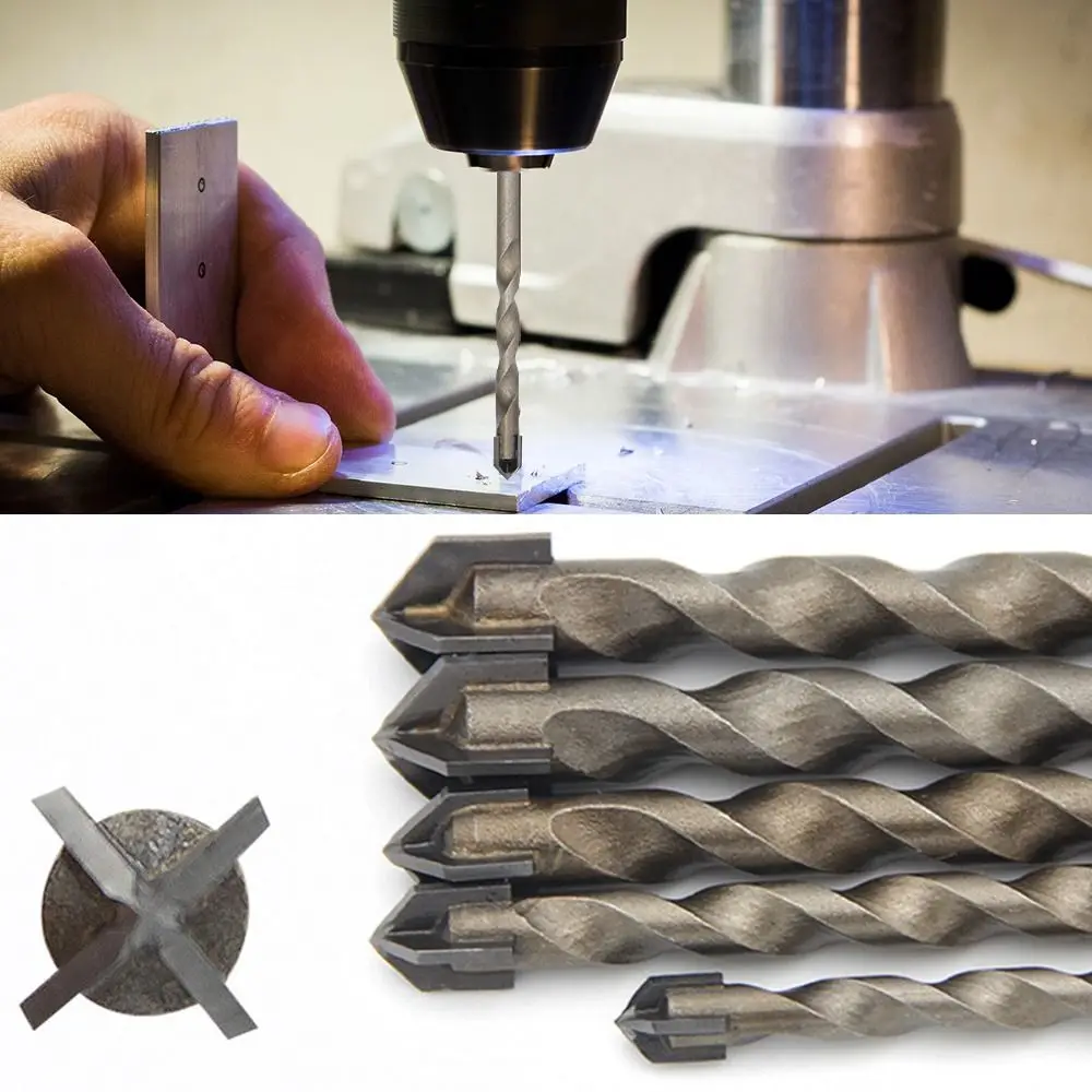 

6.35mm Shank Drill Bits 6/8/10/12mm Triangle Drill Bit High Efficiency Ceramics Tile Drill for Ceramic Glass