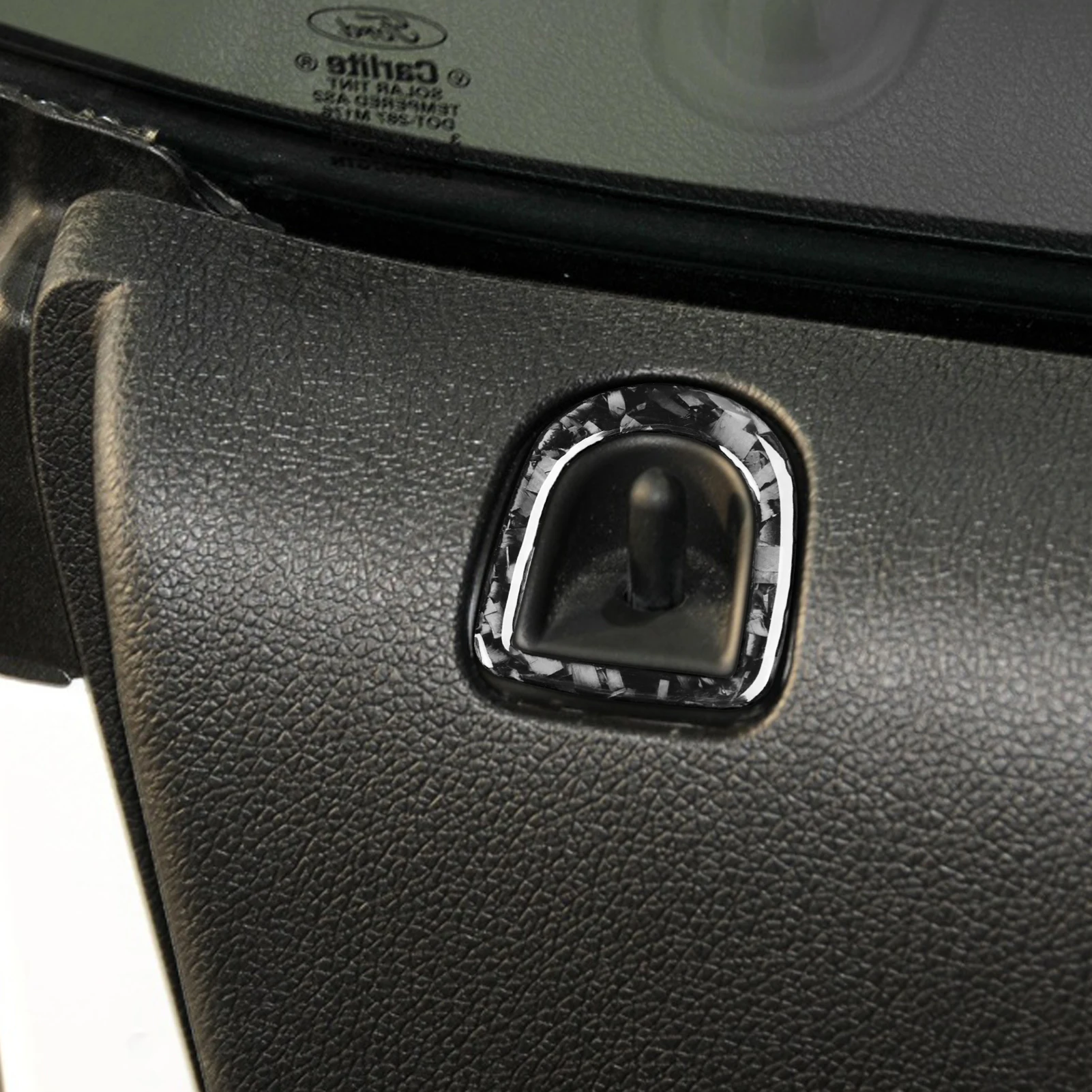 Кованое Кольцо дверного замка из углеродного волокна для Ford Mustang 2005-2009 круглая