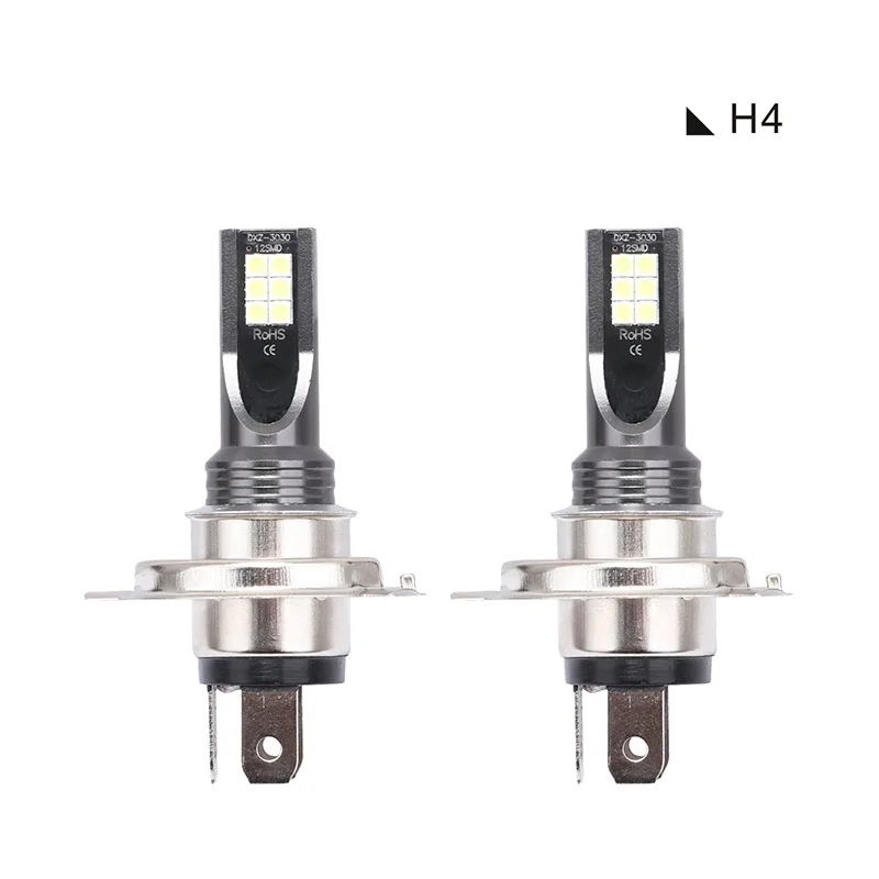 

3030 Автомобильные противотуманные фары H4, светодиодный фасветильник 6500k-7500k, белый свет, автомобильные, мотоциклетные фары