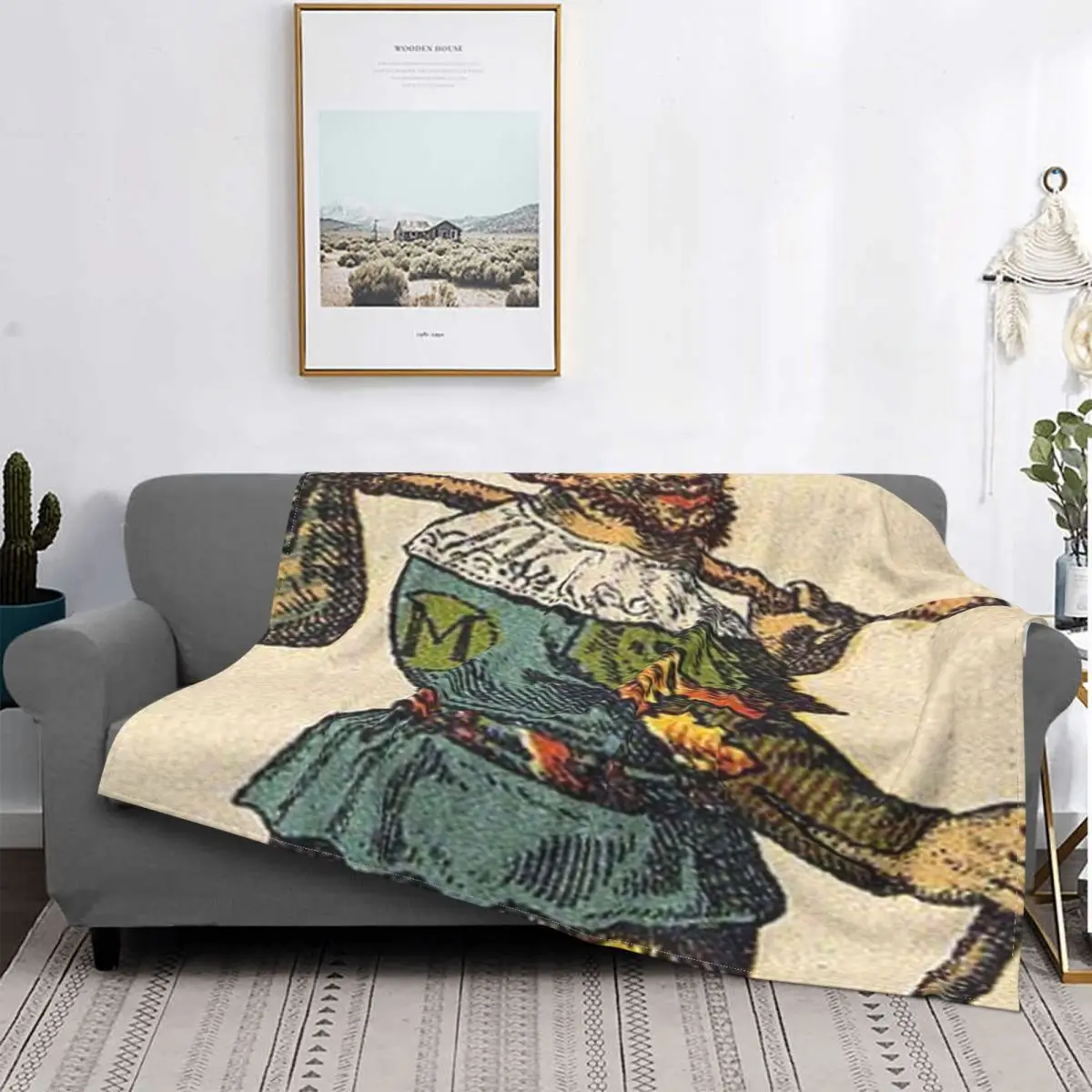 

Il mate-manta a cuadros para cama, colcha con capucha, toalla, manta de playa