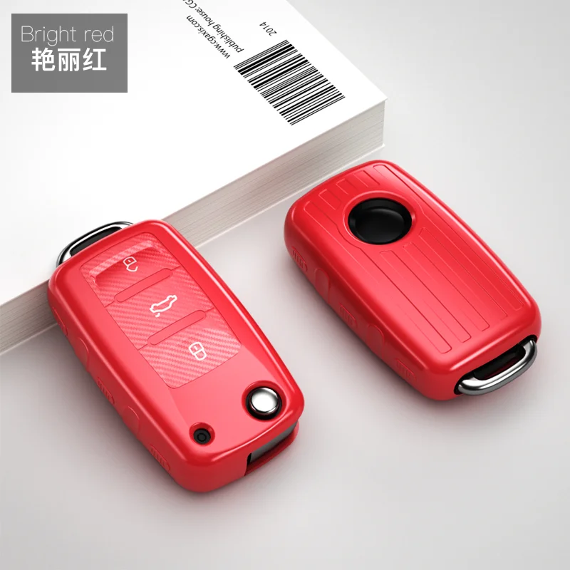 

High quality TPU Soft Key protection case For VW Golf Bora Jetta POLO GOLF Passat Touran Ibiza Leon Octavia Folding cover shell