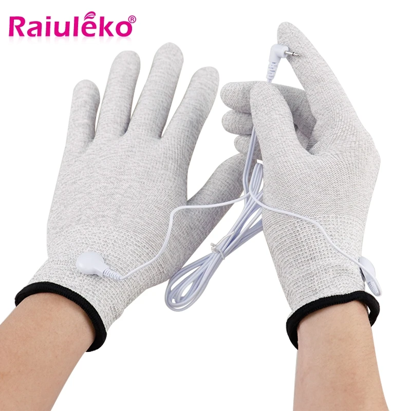 

1 Pair Electrode Glove Conductive Wrist Electrode Massage Wristband for Tens Machine EMS Electrode Therapy Hand Massager Tool