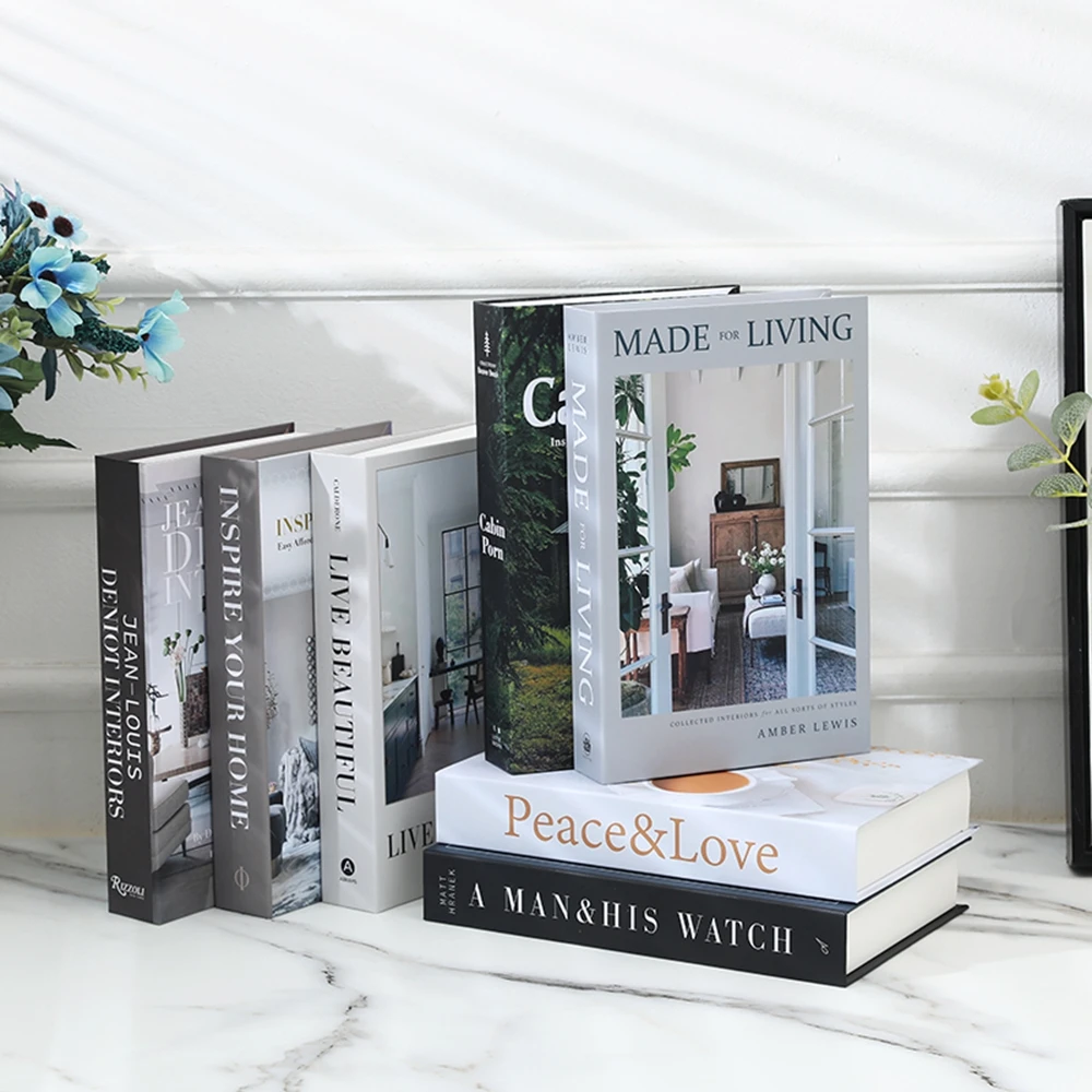 

Home Style Fake Books for Decoration Aesthetic Decorative Books Fake Books Storage Box Home Coffee Table Prop Books Ornaments