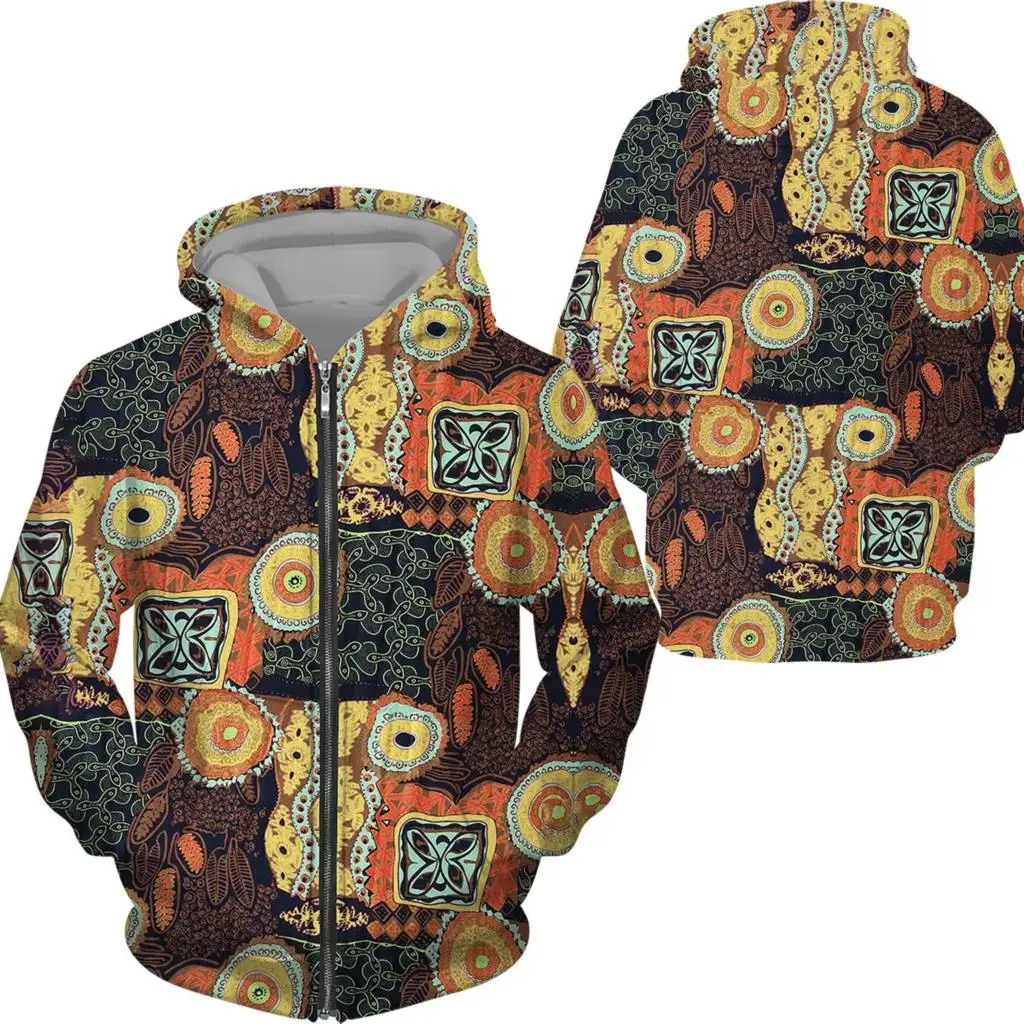 Пот à capuche imprimé 3D Danshiki africain pour hommes et femmes толстовки respirants survêtements zippés PVD mantea