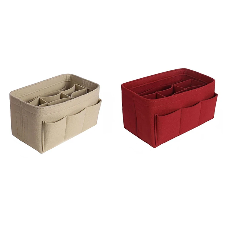 

Женская сумка из войлочной ткани, модный Органайзер с несколькими карманами для хранения косметики и личных вещей