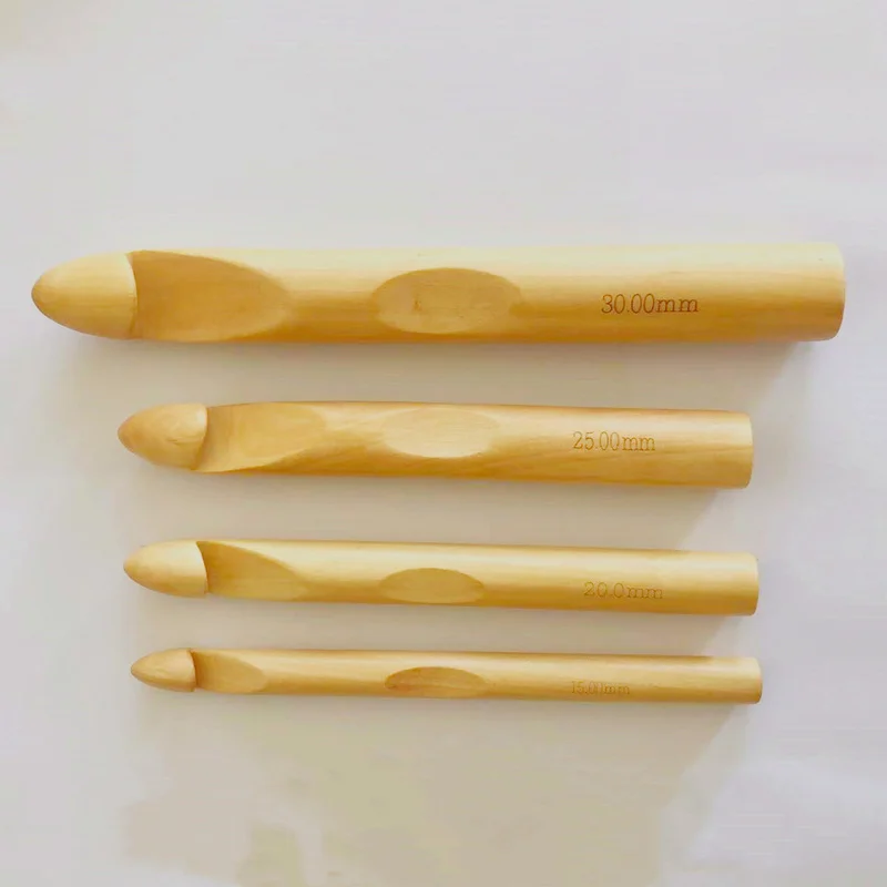 

Деревянное бамбуковое большое вязание крючком 15 мм/20 мм/25 мм/30 мм Экстра огромные инструменты ручной работы «сделай сам» для крупной пряжи