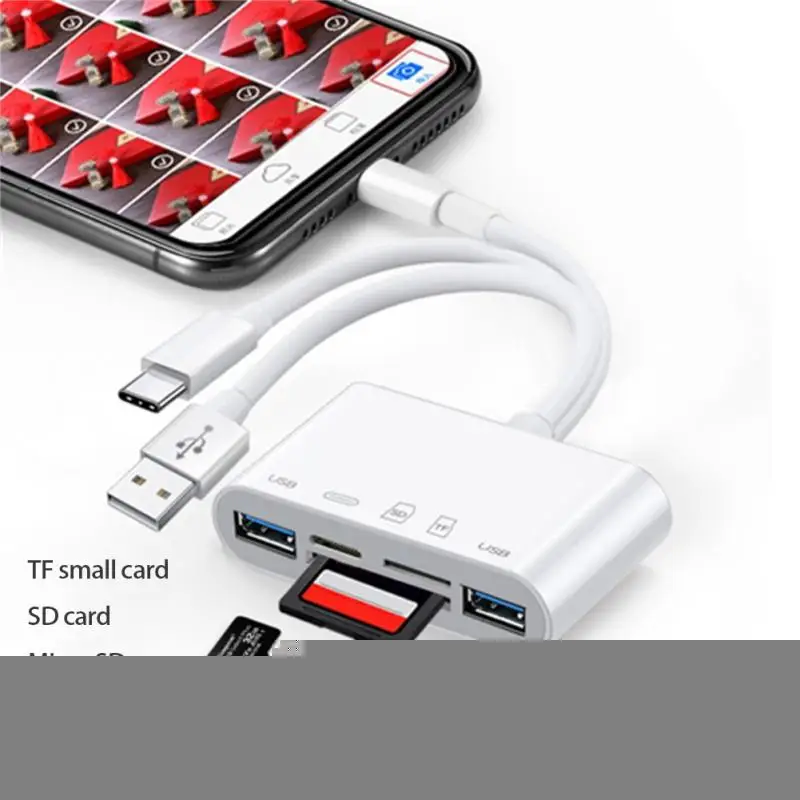 

Адаптер Type-C TF CF SD устройство для чтения карт памяти OTG Устройство для чтения компактной вспышки для IPad Pro Huawei для Macbook USB Type C кардридер