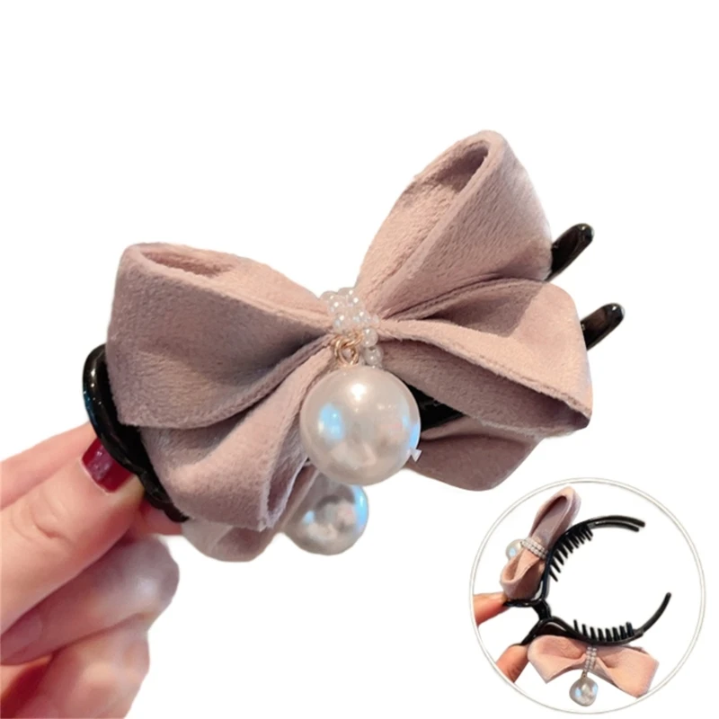 

Симпатичный бант заколка для волос 3 дюйма зажимы для волос для женщин Нескользящий Захват волос для булочек и конского хвоста подходит для ...