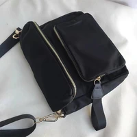 nylon shoulder bags for women 2022 girl shopper spring and summer fashion handbag solid color large capacity flap crossbody bags