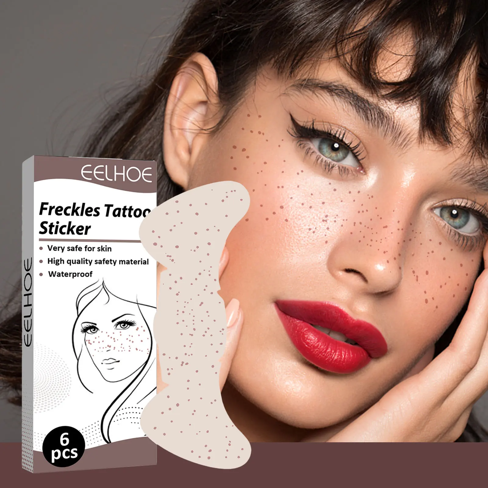 

6/10pcs Sexy Fake Freckles Tattoo Stickers Freckles Makeup Stickers Women Make Up Accessories Fashion Makeup Removable