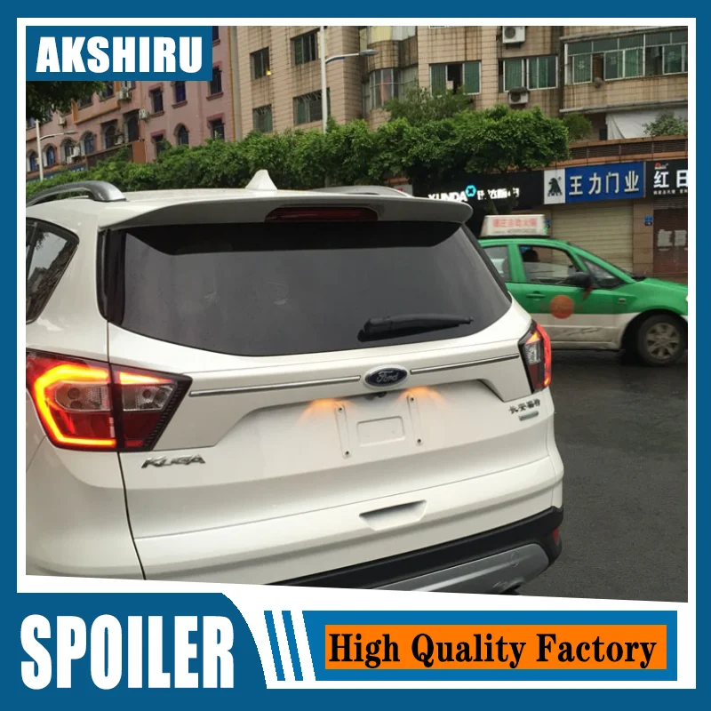 

Fit For Ford Escape Kuga 2013 2014 2015 2016 2017 Exterior ABS Plastic Unpainted Primer Color Rear Trunk Wing Spoiler Decoration