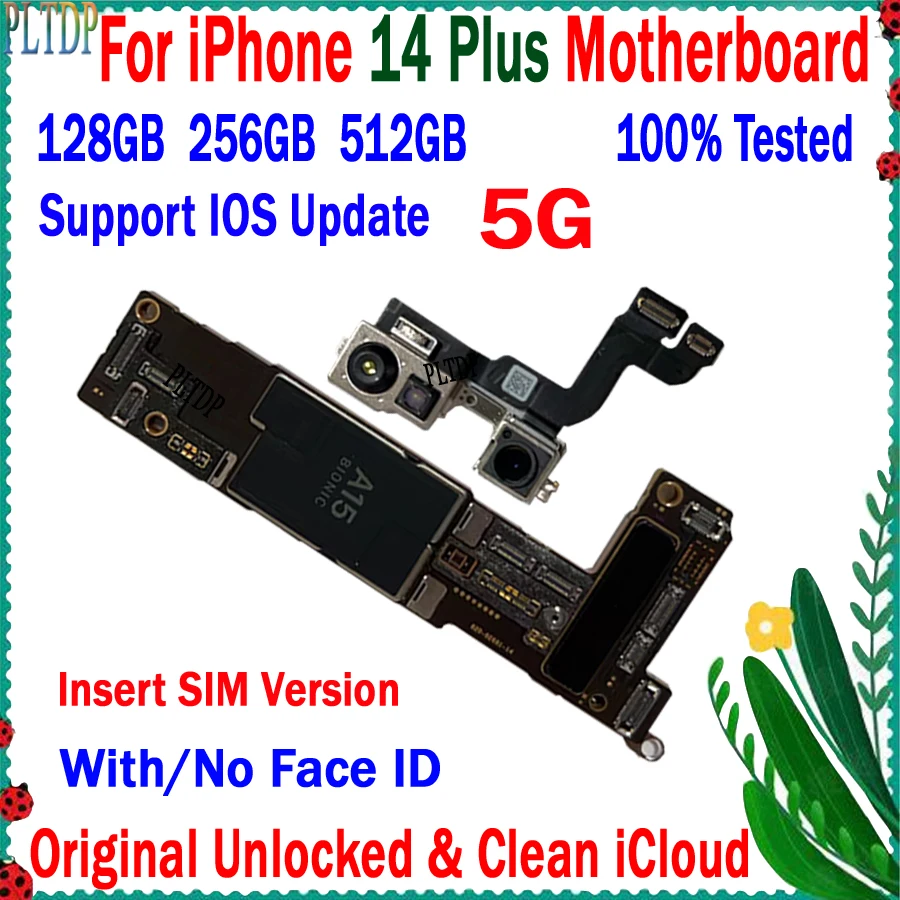 

Оригинальная разблокированная материнская плата Icloud для IPhone 14 Plus материнская плата с поддержкой обновления для IPhone 14 Plus логическая плата 128 ГБ 256 ГБ