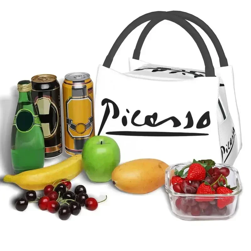 Термоизолированная большая сумка с застежкой-молнией и мультяшным принтом