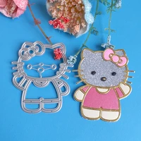 beautiful kitten cutting dies for english letters scrapbooks reliefs craft stamps photo album puzzl