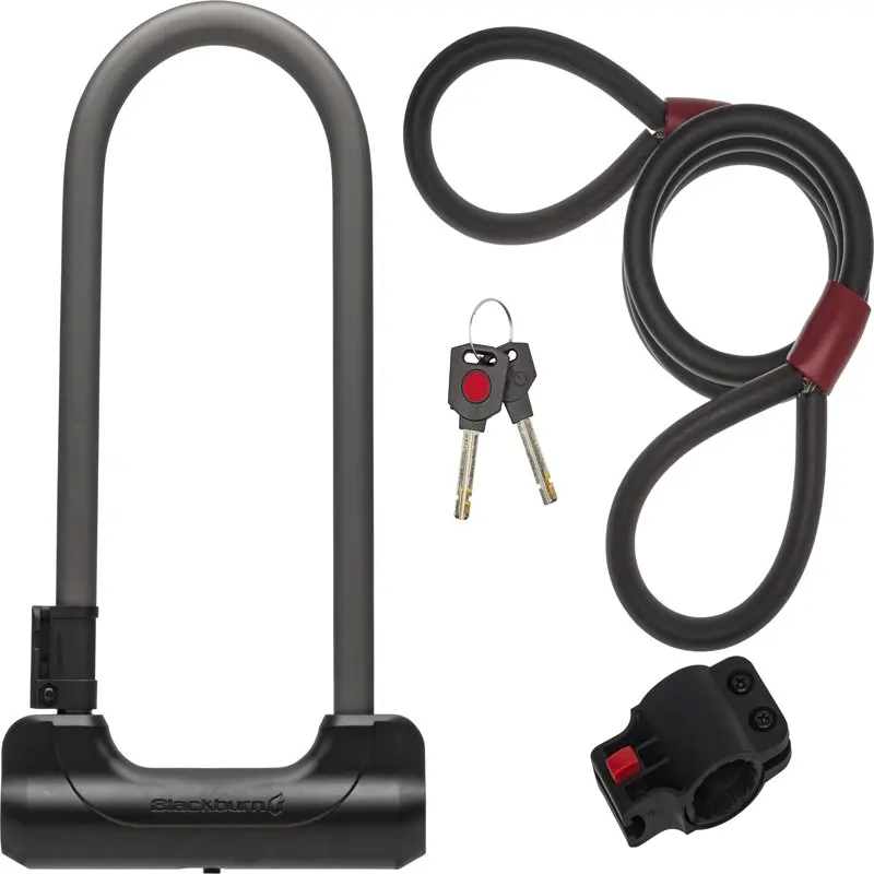 

U-образный замок для велосипеда 12 дюймов со стальным тросом 4x12 мм